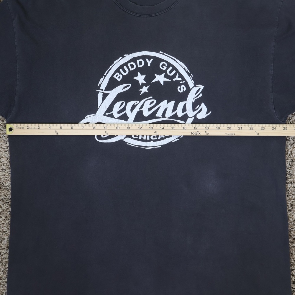 Vintage Buddy Guys Legends Chicago Blues Club T-Shirt 2XL Oversized Black Cotton - Picture 9 of 11
